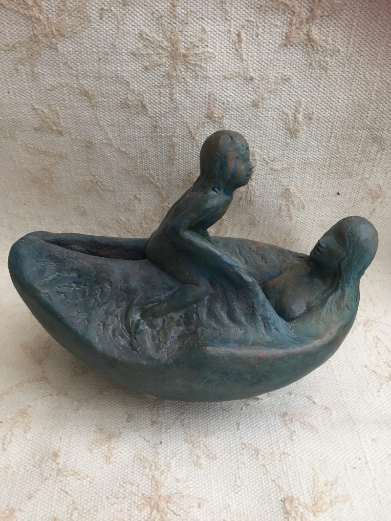 blue terracotta "In the bath"